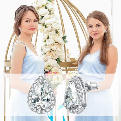 Bridesmaid Gift Set of 6 or 4 – Rose Gold Knot Stud Earrings with “I Couldn’t Tie the Knot Without You” Card – Wedding Proposal Jewelry for Women, Hypoallergenic