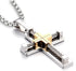 Men’s 316L Stainless Steel Cross Necklace – Jesus Christ Pendant with Rolo Chain, 20–28 Inch