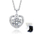 💖 1 Carat Moissanite Heart Pendant Necklace for Women – 925 Sterling Silver Romantic Jewelry Gift for Her