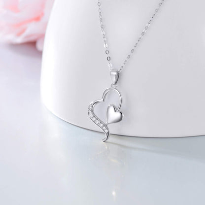 14K Gold Diamond Heart Pendant Necklace – 0.1 Ct Fine Jewelry for Women, Anniversary &amp; Love Gift, 16–18 Inch