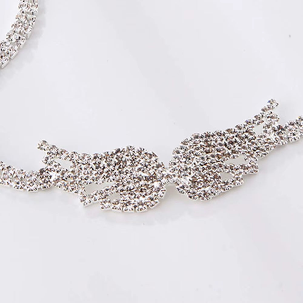 Celestia™ Angel Wings Rhinestone Anklet – Dainty Sparkle Jewelry for Women, Shine with Every Step