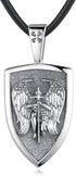 Saint Necklace Sterling Silver 925 – Protection Jewelry Pendant for Men & Women