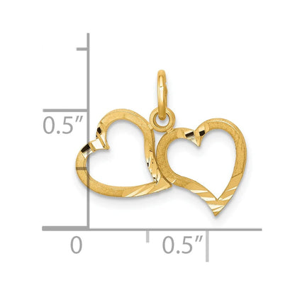 10K Yellow Gold Heart Charm – Classic Jewelry Pendant