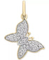 Diamond Butterfly Charm Pendant – 1/20 Ct. T.W., 10K Gold