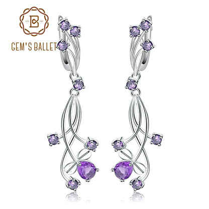 Flower Design 3.89T Natural Sky Blue Topaz Gemstone Drop Earrings – 925 Sterling Silver Bridal Wedding Jewelry