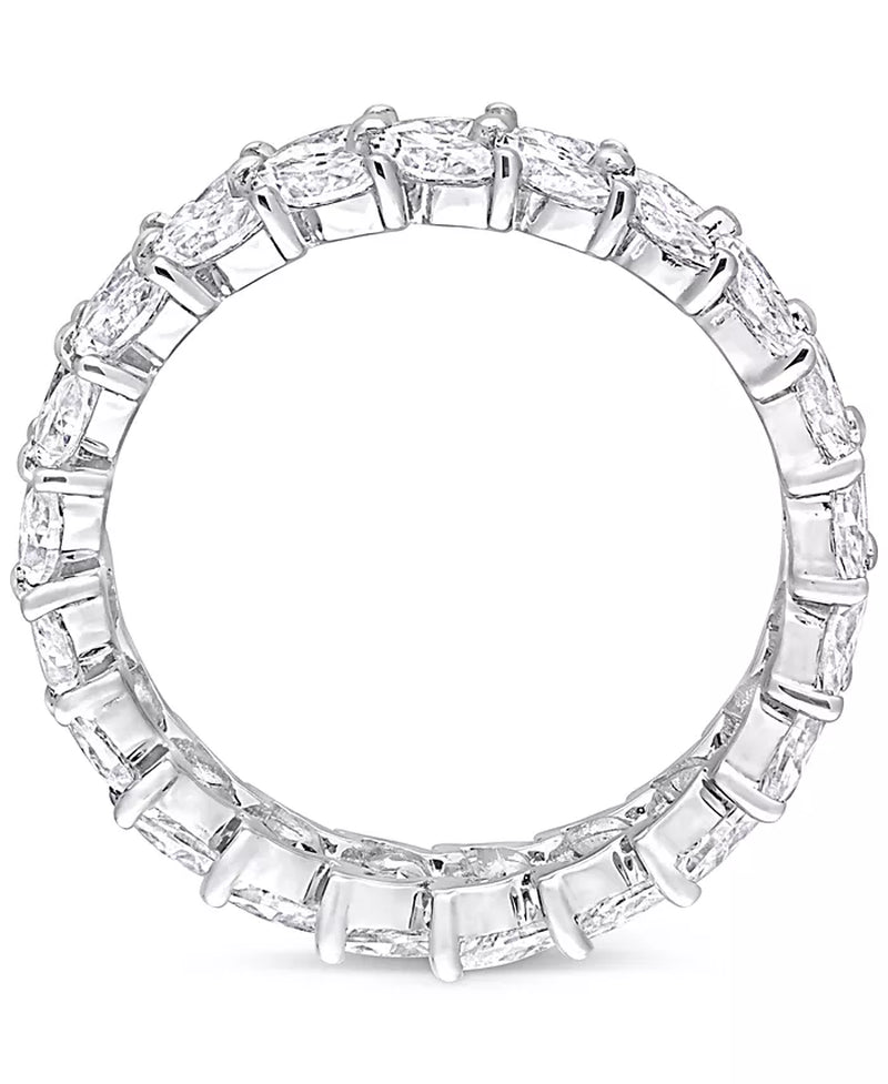 Moissanite Marquise Eternity Band (4-1/5 Ct. T.W.) in Sterling Silver