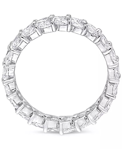 Moissanite Marquise Eternity Band (4-1/5 Ct. T.W.) in Sterling Silver