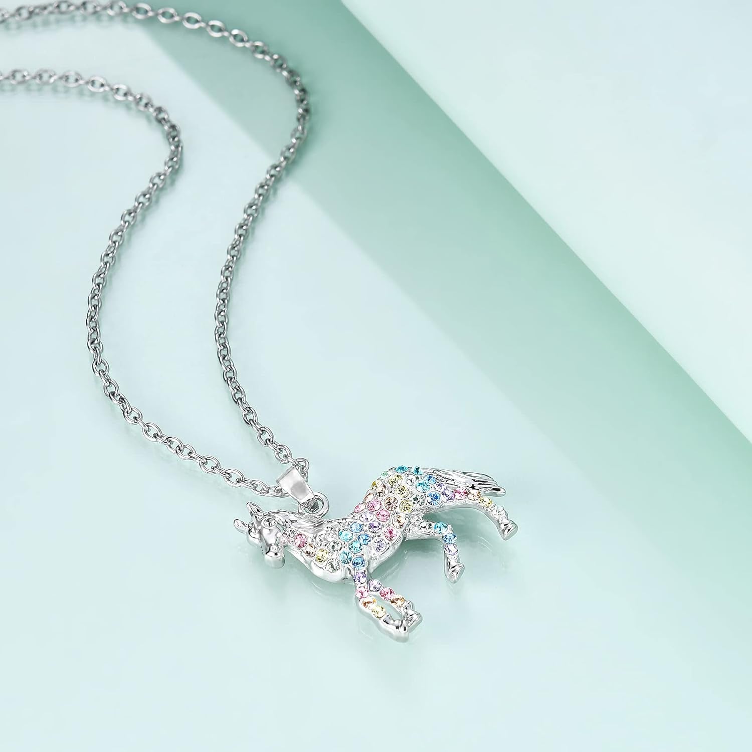 Sterling Silver Horse Necklace – Elegant Animal Jewelry Gift for Women