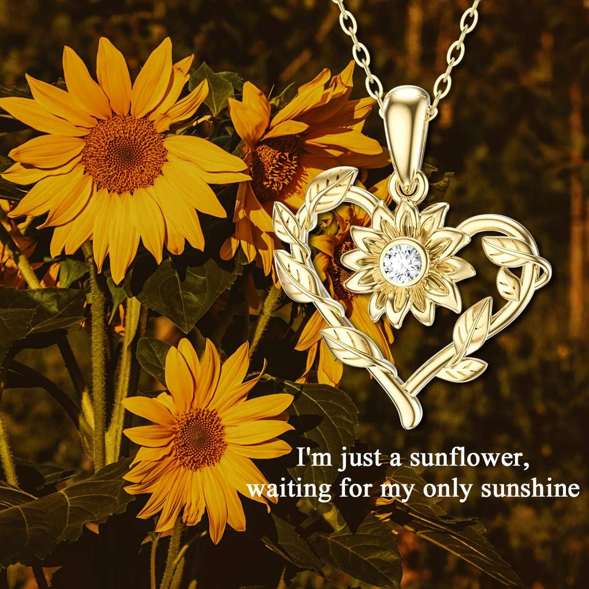 14K Solid Gold Heart-Shaped Pendant Necklace for Women – Elegant Fine Jewelry Gift (Style 3)