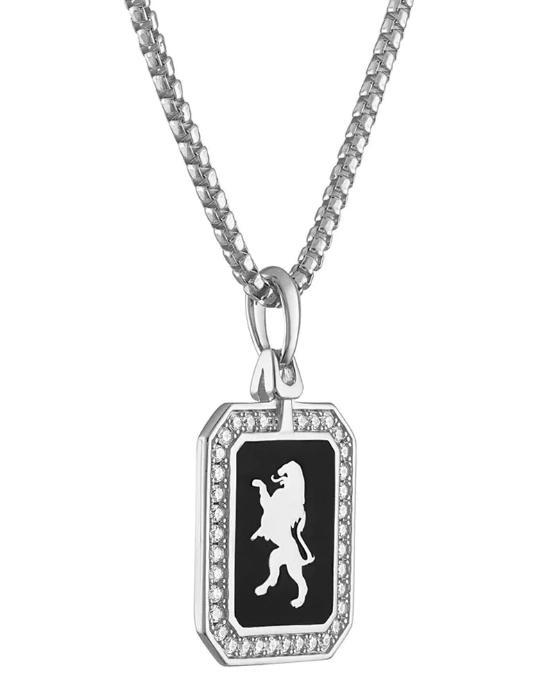 Men’s Crest of Bohemia Diamond Pendant Necklace – 1/2 Ct. T.W. in Sterling Silver | 24&quot; + 2&quot; Extender Chain