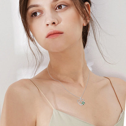 925 Sterling Silver Heart Necklace for Women – 4 Leaf Clover Pendant Jewelry Gift for Mom, Daughter, or Wife – Mother’s Day, Birthday, or Anniversary
