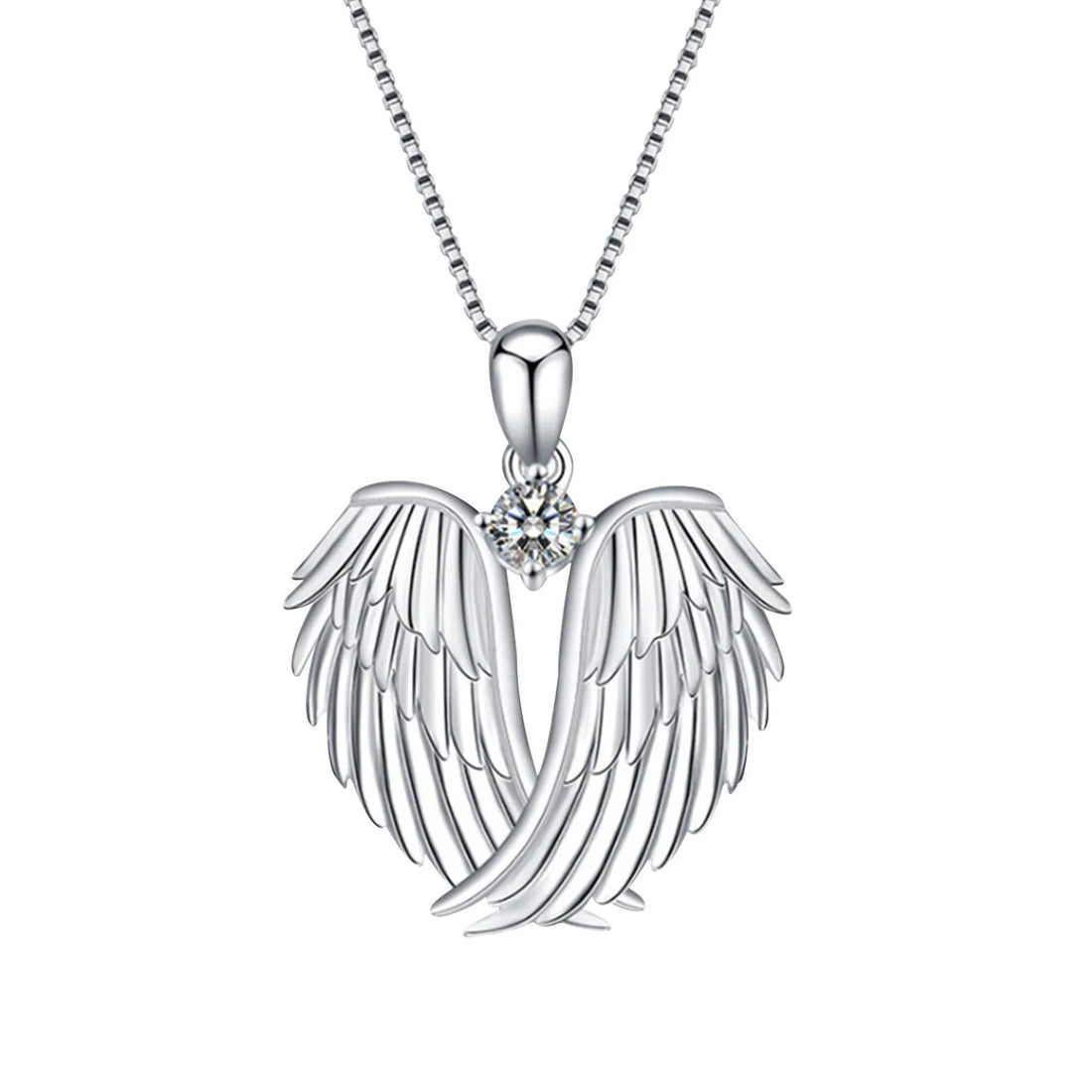 Clearance! Angel Wings Necklace for Women – 925 Silver Guardian Pendant with Birthstone – Meaningful Jewelry Gift