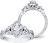 1.38 Carat Moissanite Engagement Ring – Platinum Plated 925 Sterling Silver Ring for Women | Brilliant Cut Solitaire Statement Ring