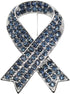 Gorgeous Rhinestone Crystal Awareness Ribbon Brooch Pin – Elegant Support Accessory