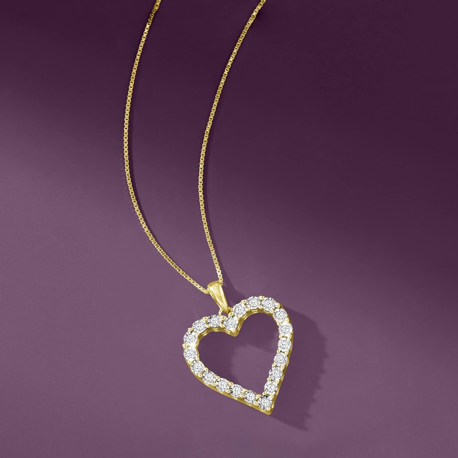 0.30 Ct. T.W. Diamond Heart Pendant Necklace