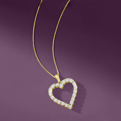 0.30 Ct. T.W. Diamond Heart Pendant Necklace