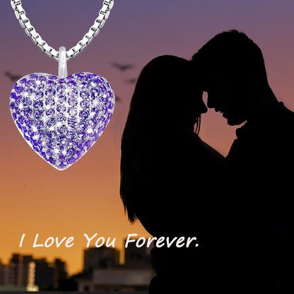 925 Sterling Silver Cremation Necklace – CZ Heart Urn Pendant Memorial Jewelry for Pet or Human Ashes, Gift for Women