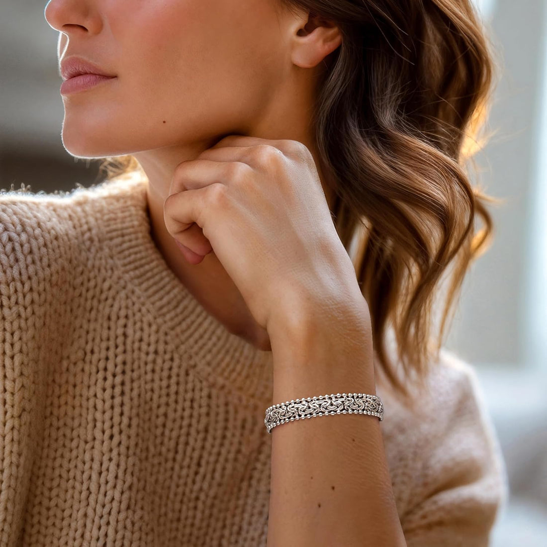 Byzantine Beaded-Edge Bracelet – Elegant Women&