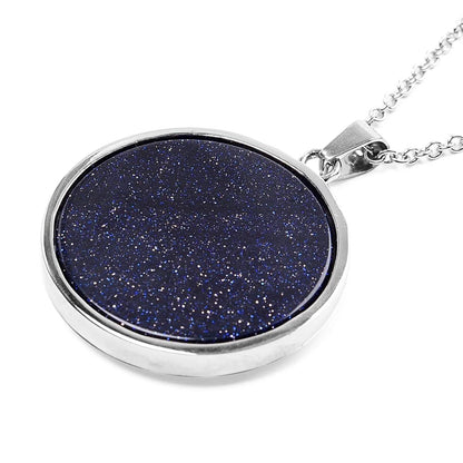 Blue Sandstone Dragonfly Pendant Necklace for Women – 20” Trendy Beachy Jewelry