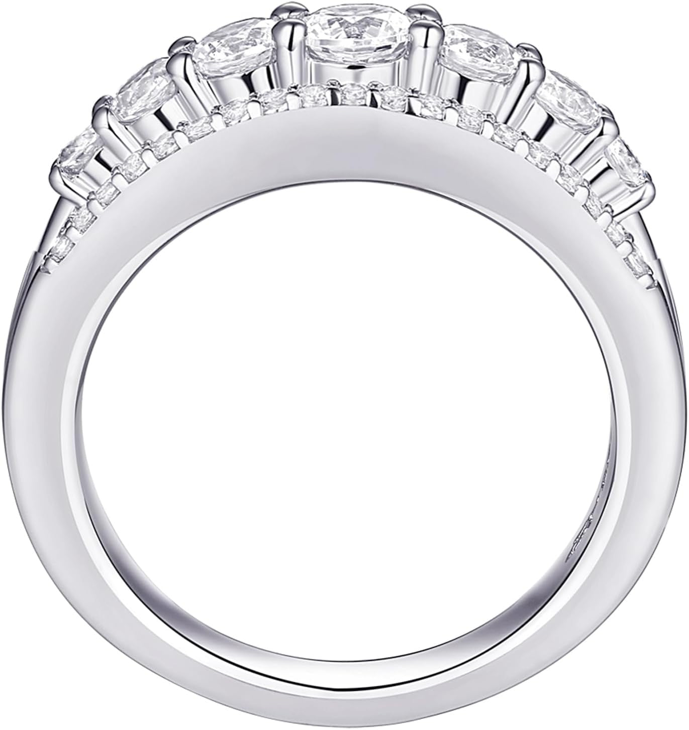 Eternity Wedding Band for Women – 1.13Ct Round AAAAA White CZ – 925 Sterling Silver Ring, Sizes 4-13