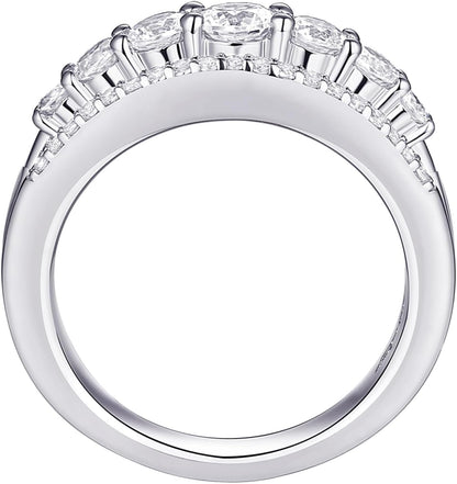Eternity Wedding Band for Women – 1.13Ct Round AAAAA White CZ – 925 Sterling Silver Ring, Sizes 4-13