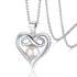 Sterling Silver Heart Infinity Necklace with Freshwater Pearl – Elegant Gift for Her