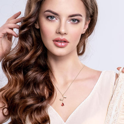 Gold Rose Pendant Necklace for Women – Trendy Aesthetic Preppy Jewelry for Teens &amp; Women