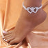 LumiGleam™ Silver Zirconia Anklet – Sparkle That Follows Every Step