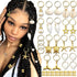 40PCS Shell Hair Jewelry Set – Gold Braids Clips, Starfish, Pearl & Seashell Hair Accessories for Women