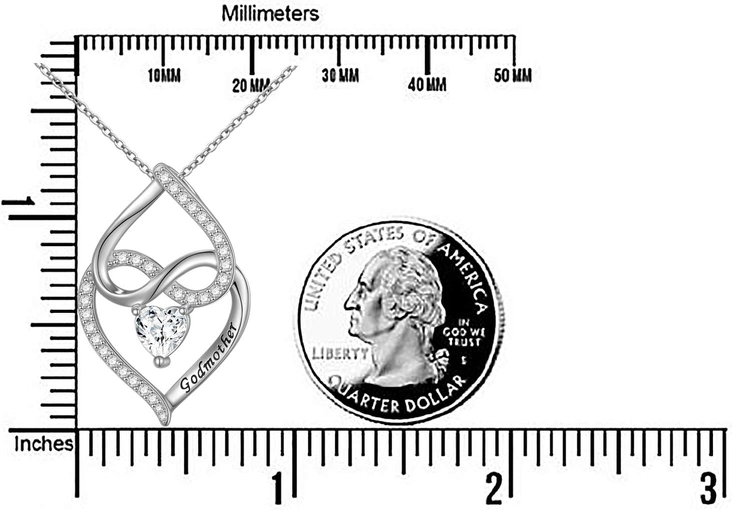 Mother Necklace – Sterling Silver Mom &amp; Child Forever Love Pendant