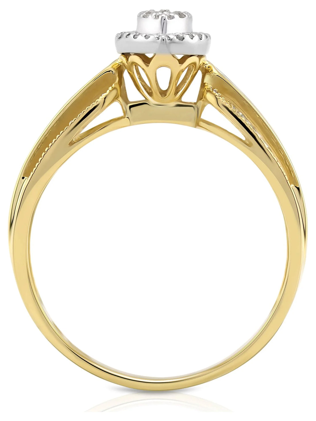 10K Yellow Gold Bridal Set Ring – 0.33 Ct. T.W. Diamond for Women
