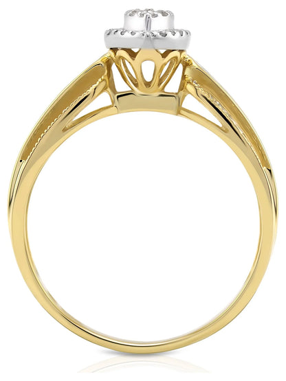 10K Yellow Gold Bridal Set Ring – 0.33 Ct. T.W. Diamond for Women