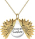 “You Are My Sunshine” Engraved Sunflower Locket Necklace – Inspirational Jewelry Gift for Women, Girlfriend, Mom, or Daughter