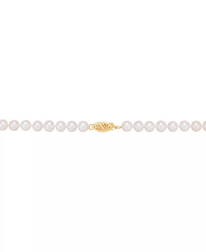 Cultured Freshwater Pearl &amp; Diamond Ribbon Collar Necklace – 1/5 Ct. T.W., 10K Gold, 17&quot;