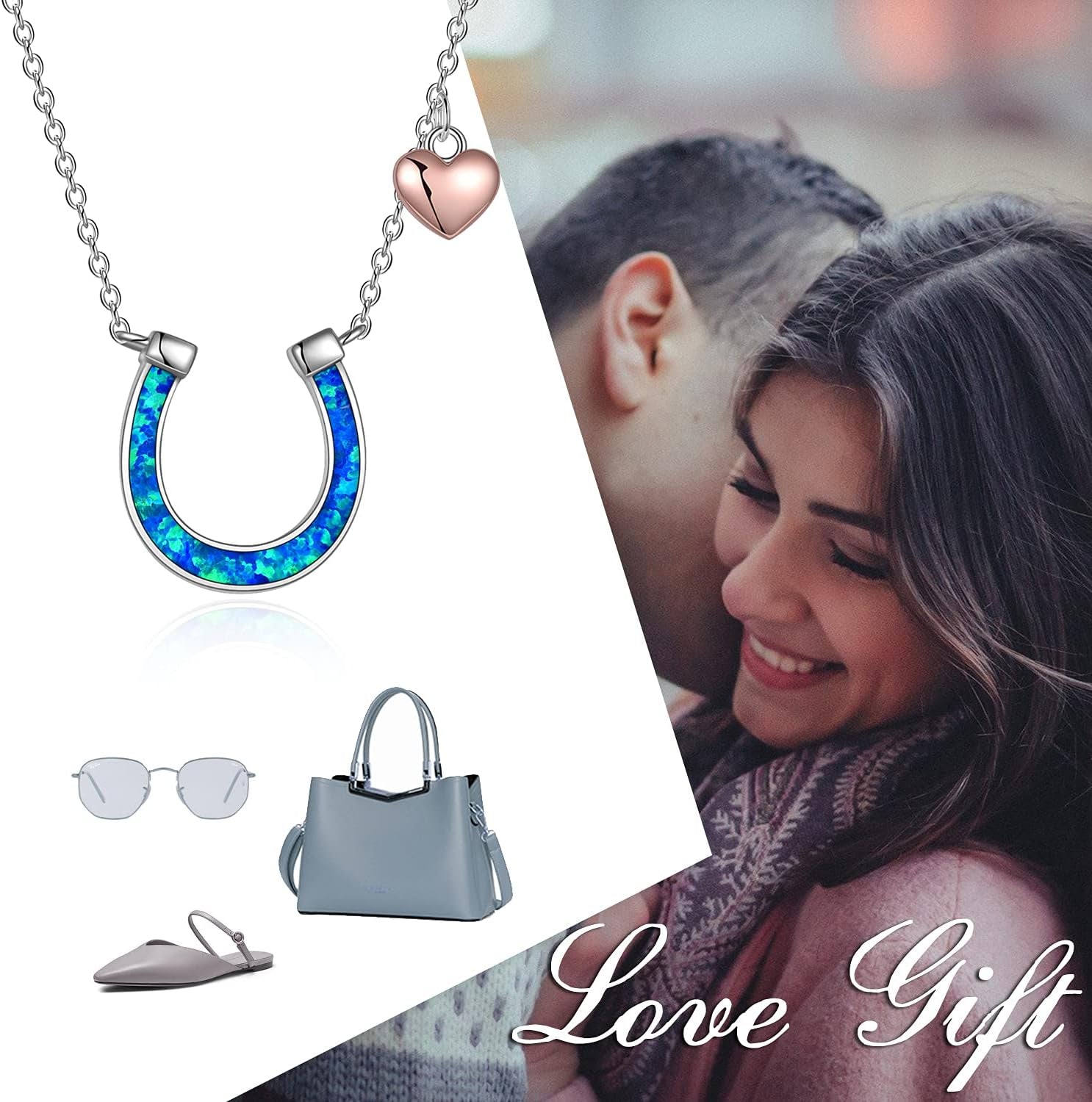 Horseshoe Necklace for Women – Sterling Silver Horse Jewelry Gift