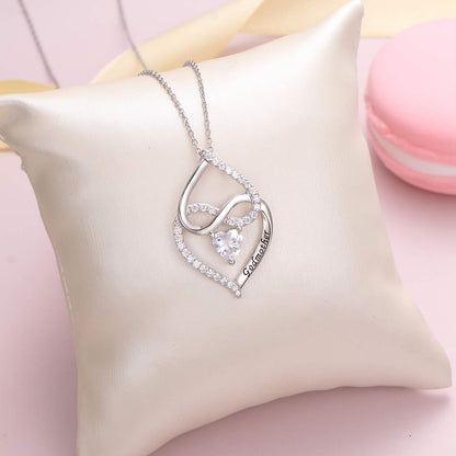 Mother Necklace – Sterling Silver Mom &amp; Child Forever Love Pendant