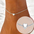 Silver Heart Anklet for Women