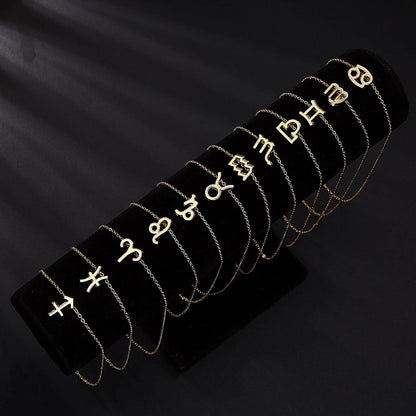 2PCS Zodiac Sign Necklace for Women