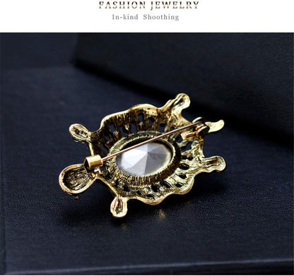 Women’s Crystal Big Turtle Pin Brooch – Decorative Animal Jewelry for Girls &amp; Women