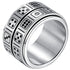 13MM Men’s Dice Spinner Ring – Anti-Anxiety Fidget Band for Stress Relief | Wide Stainless Steel Ring