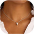  Cross Necklace for Women – Bubble 3D Sideways Cross Pendant: