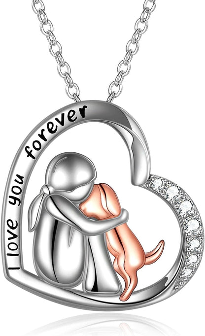 Sterling Silver Dog Pendant Necklace – Keepsake Memorial Jewelry for Dog Lovers