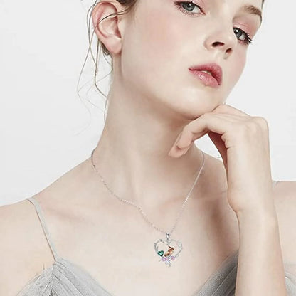 Christmas Robin Bird Pendant Necklace – 925 Sterling Silver Cute Bird Jewelry Gift for Women, Friends &amp; Moms