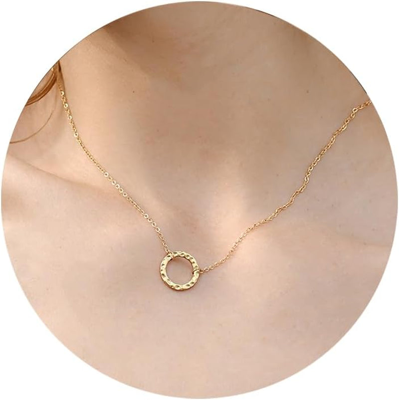 Layered Necklaces for Women – 14K Gold Plated Dainty Choker &amp; Pendant Necklace Set | Adjustable, Trendy Multi-Layer Jewelry