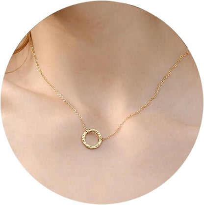 Layered Necklaces for Women – 14K Gold Plated Dainty Choker &amp; Pendant Necklace Set | Adjustable, Trendy Multi-Layer Jewelry
