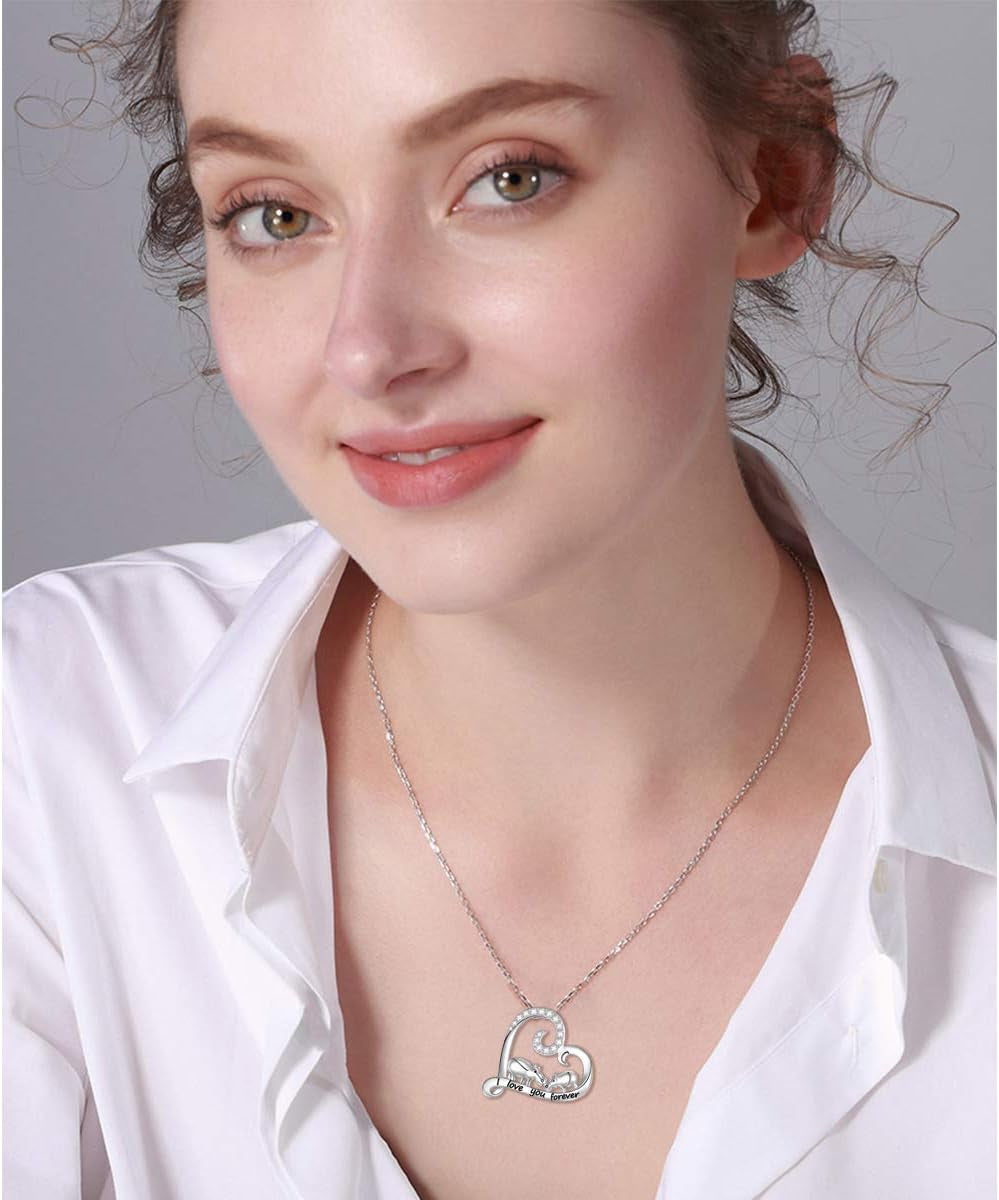 Forever Love Heart Pendant Necklace – S925 Sterling Silver
