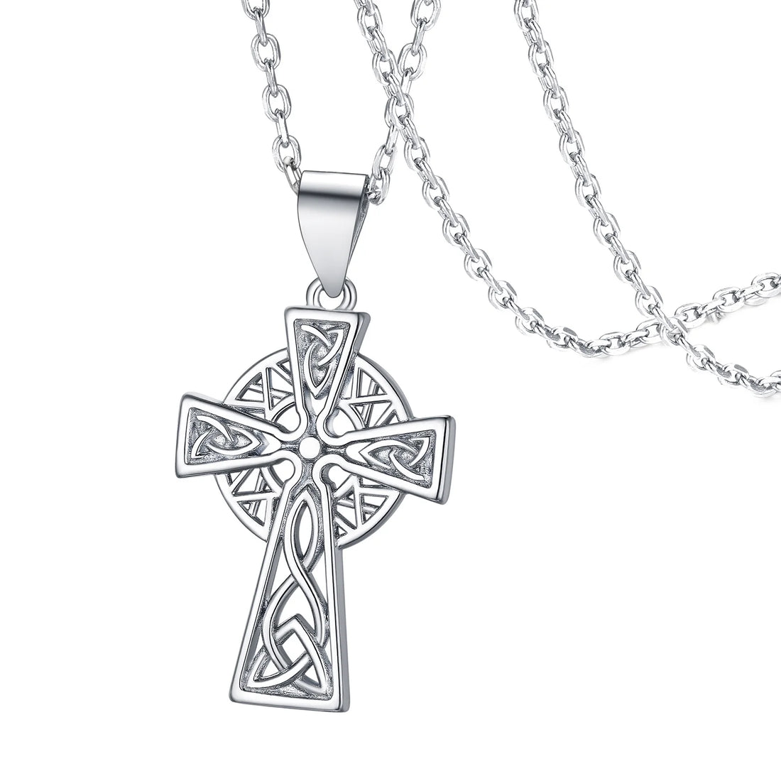 Sterling Silver Vintage Pendant | Christian Irish Jewelry | Protective Amulet Gift for Mother’s Day, Birthday, or Christmas
