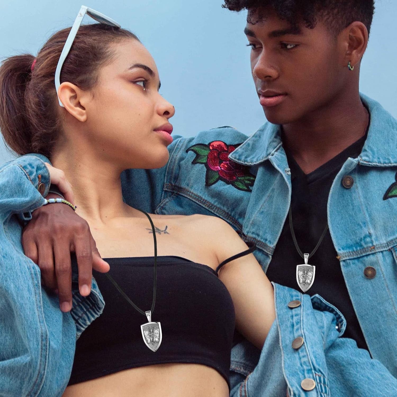 Saint Necklace Sterling Silver 925 – Protection Jewelry Pendant for Men &amp; Women