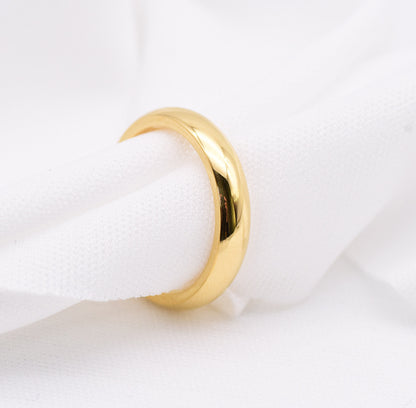 4MM Silver/Gold Plated Stainless Steel Wedding Band Ring – Unisex Sizes 3-13