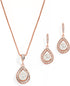 Elegant Pearl Necklace and Drop Earrings Jewelry Set – Classic Wedding Jewelry for Brides, Bridesmaids, or Birthday Gift for Her